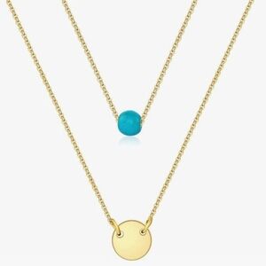 Bestelly 14k Gold Plated Layered Necklace